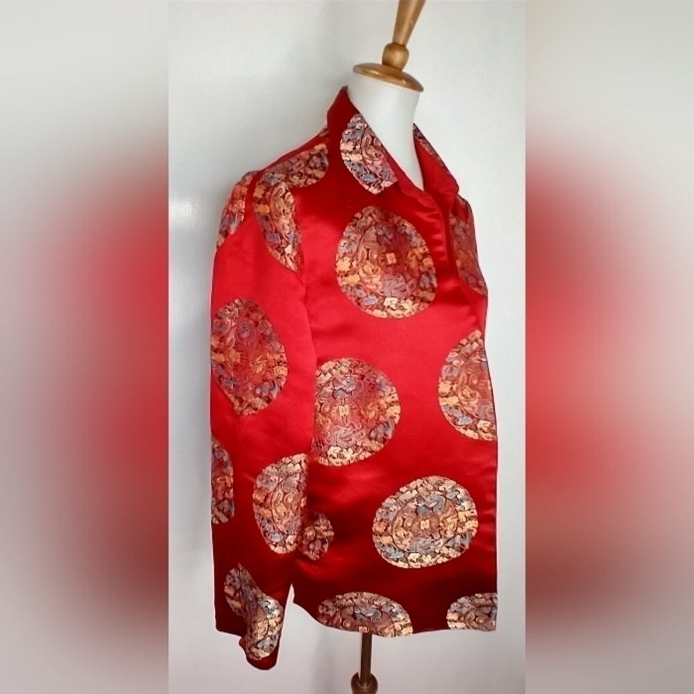 VINTAGE MANDALA SILK JACKET - Picture 4 of 6